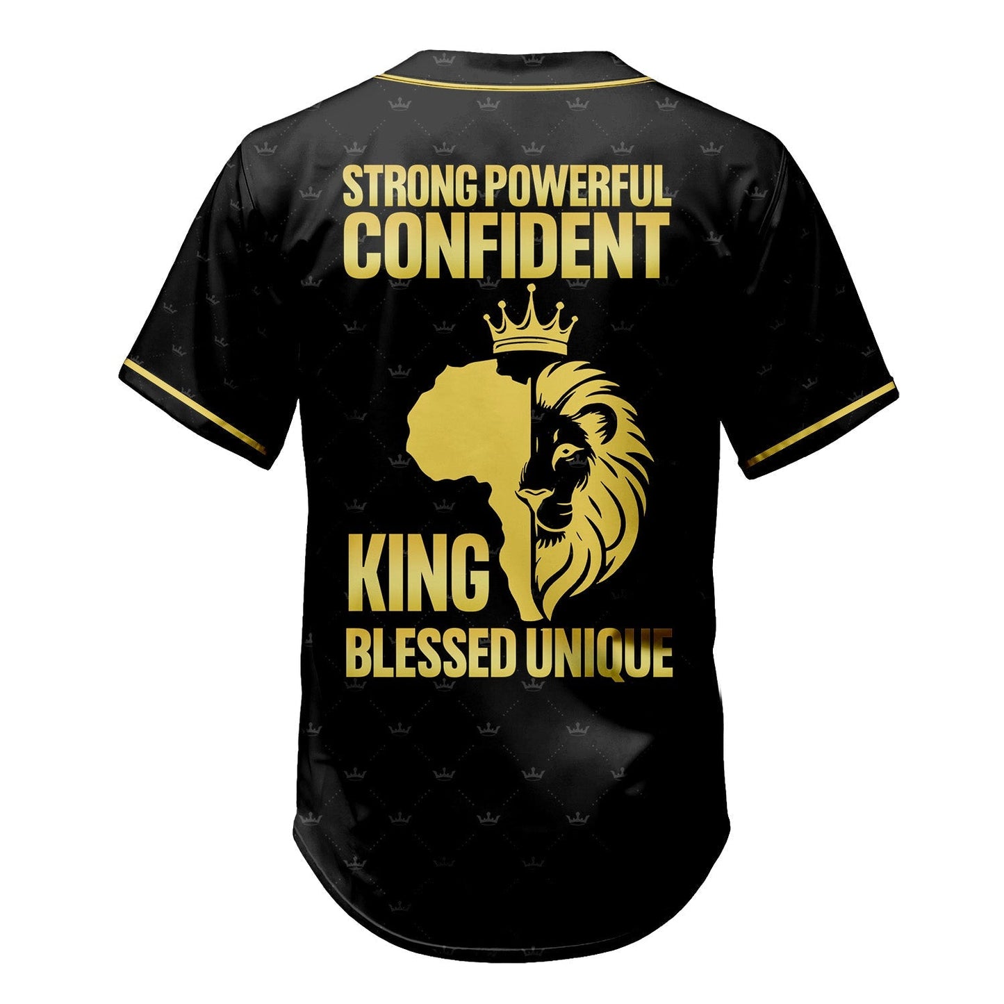 Strong Powerful Confident King Blessed Unique - African American Baseball Jersey - Gift for Black Dad, Grandpa, Husband