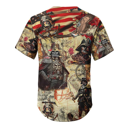 Independence Day Starwars Darth Vader Pirates Home Is Where The Anchor Drops - Baseball Jersey - Christant Gift For Him - Family Store
