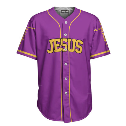The Cross Purple - Baseball Jersey - Christant Gift For Him for God, Jesus