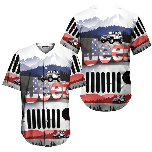 Jeep American Jeep Lover - Baseball Jersey - Christant Gift For Him