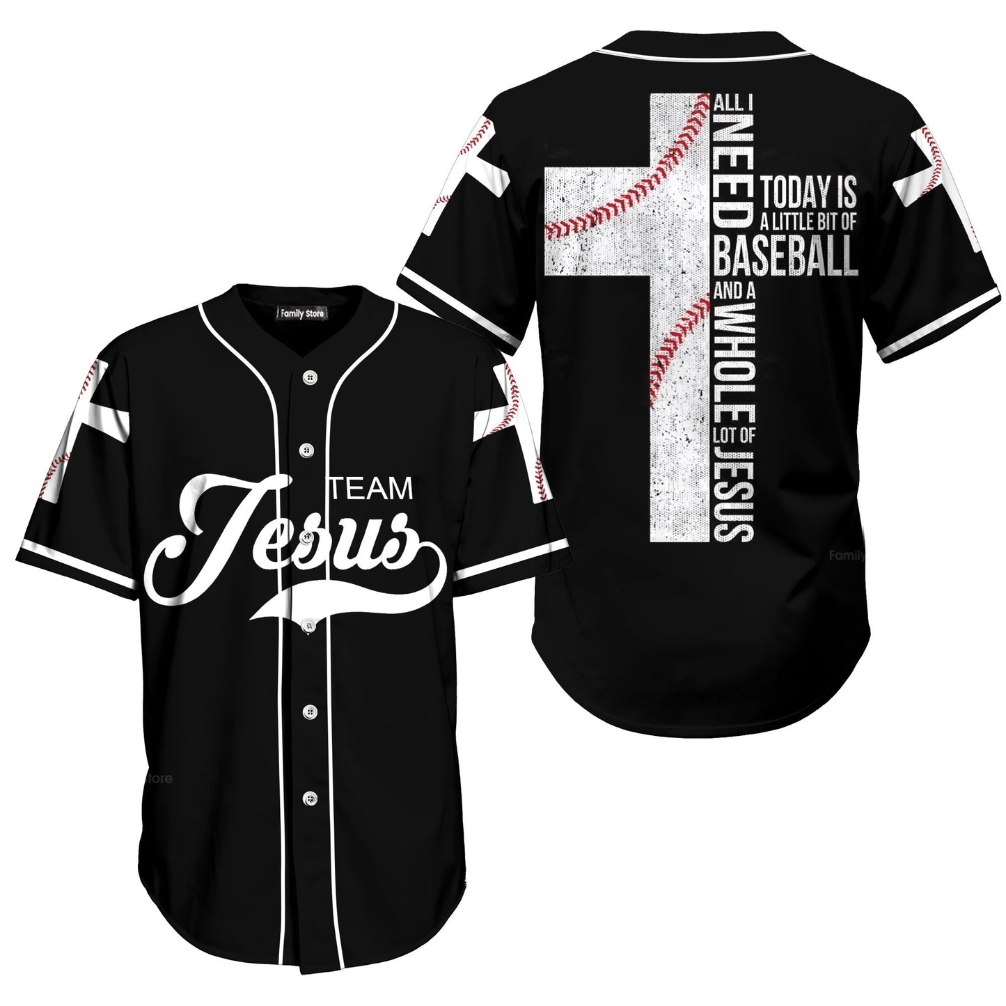 Jesus - All I Need Today Is A Whole Lot Of Jesus Baseball Tee