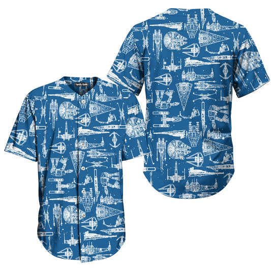 SaTr Space Ships - Baseball Jersey - Christant Gift For Him - Family Store