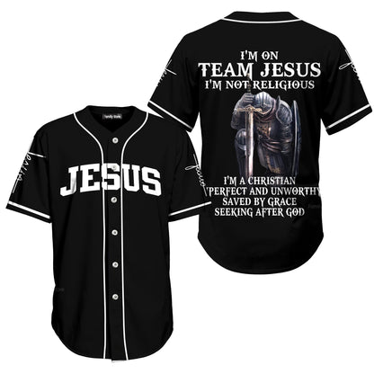 I'm On Team Jesus Baseball Tee Jersey Shirts 3D Printed - PN303010Td