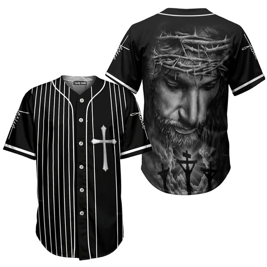 The Savior Jesus Face - Baseball Tee