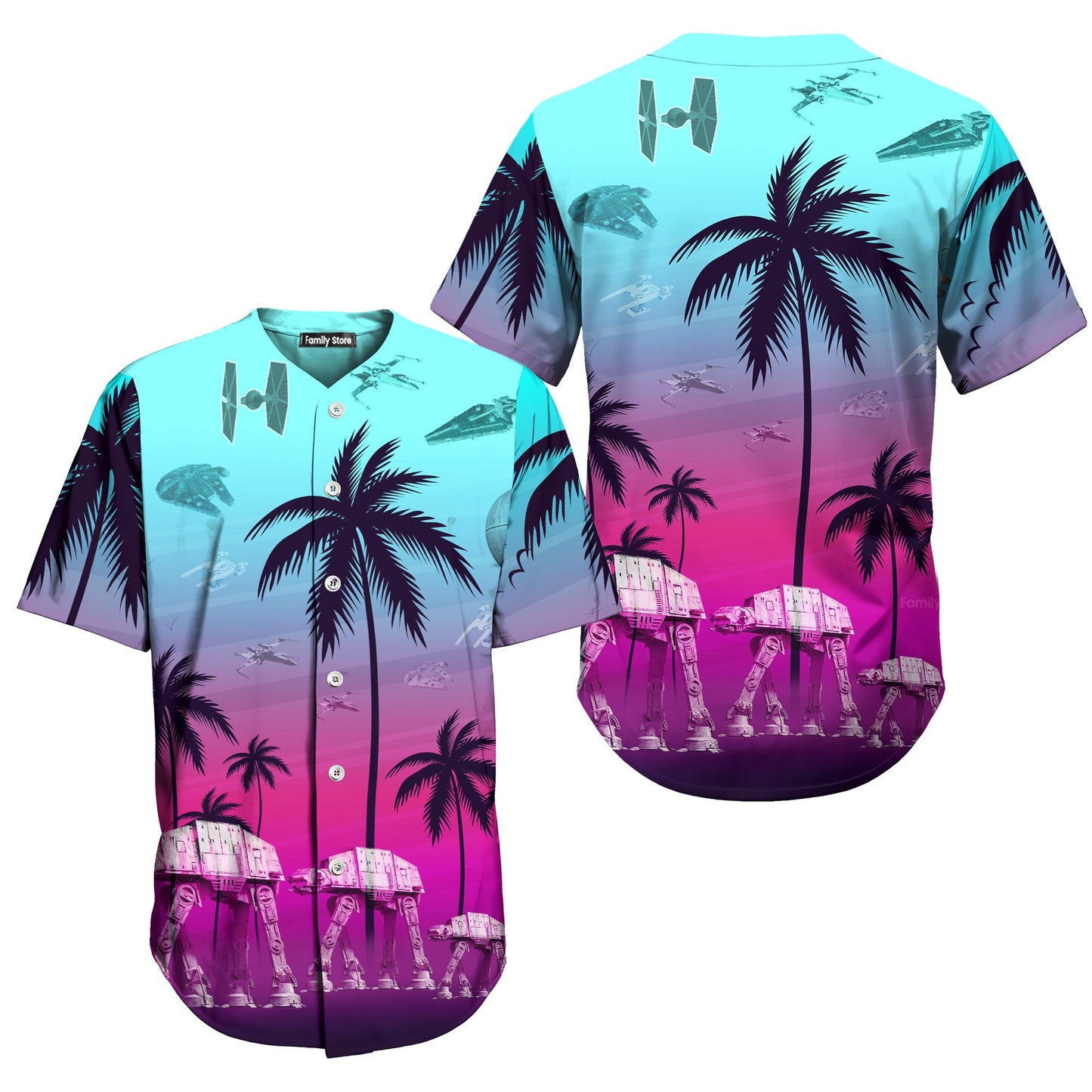 Starwars Summer Beaches - Baseball Jersey - Christant Gift For Him - Family Store