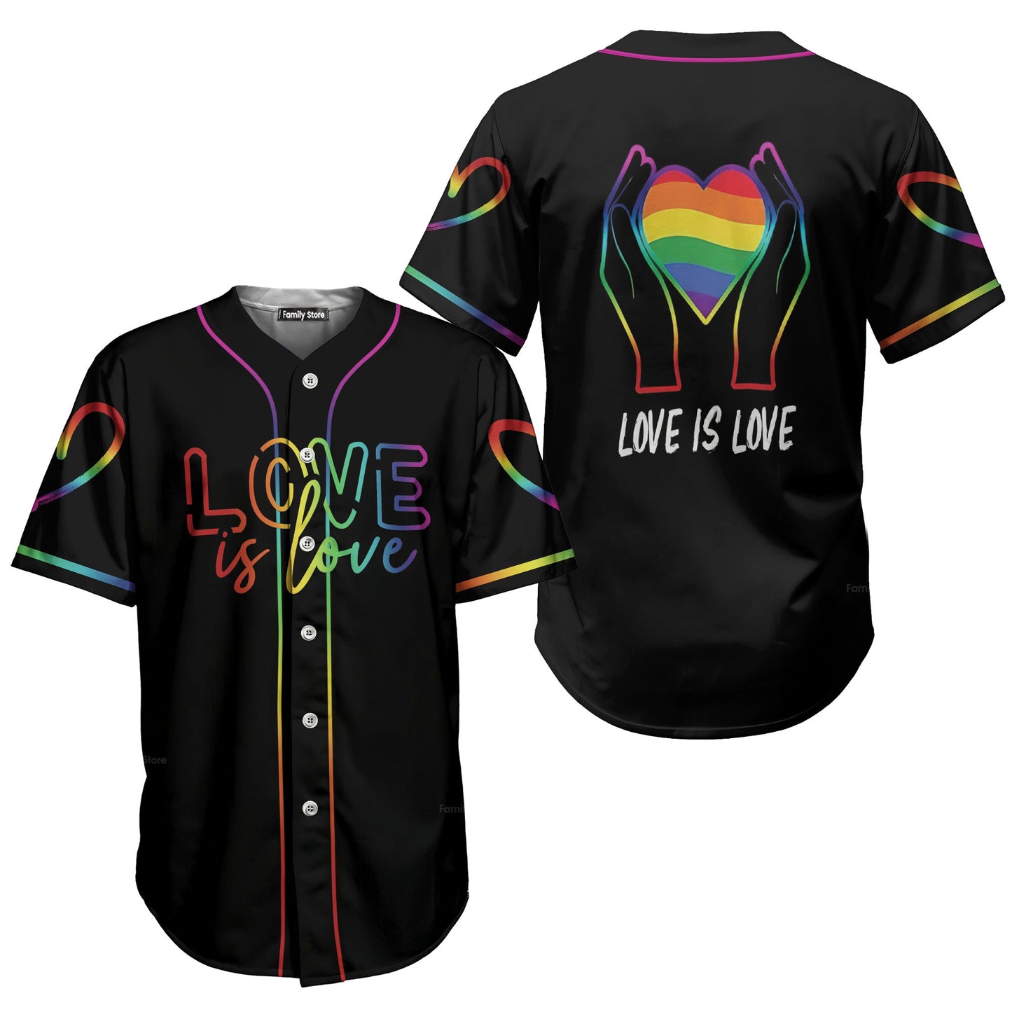 LGBT - Love is love Baseball Tee Jersey Shirt QT206278Td