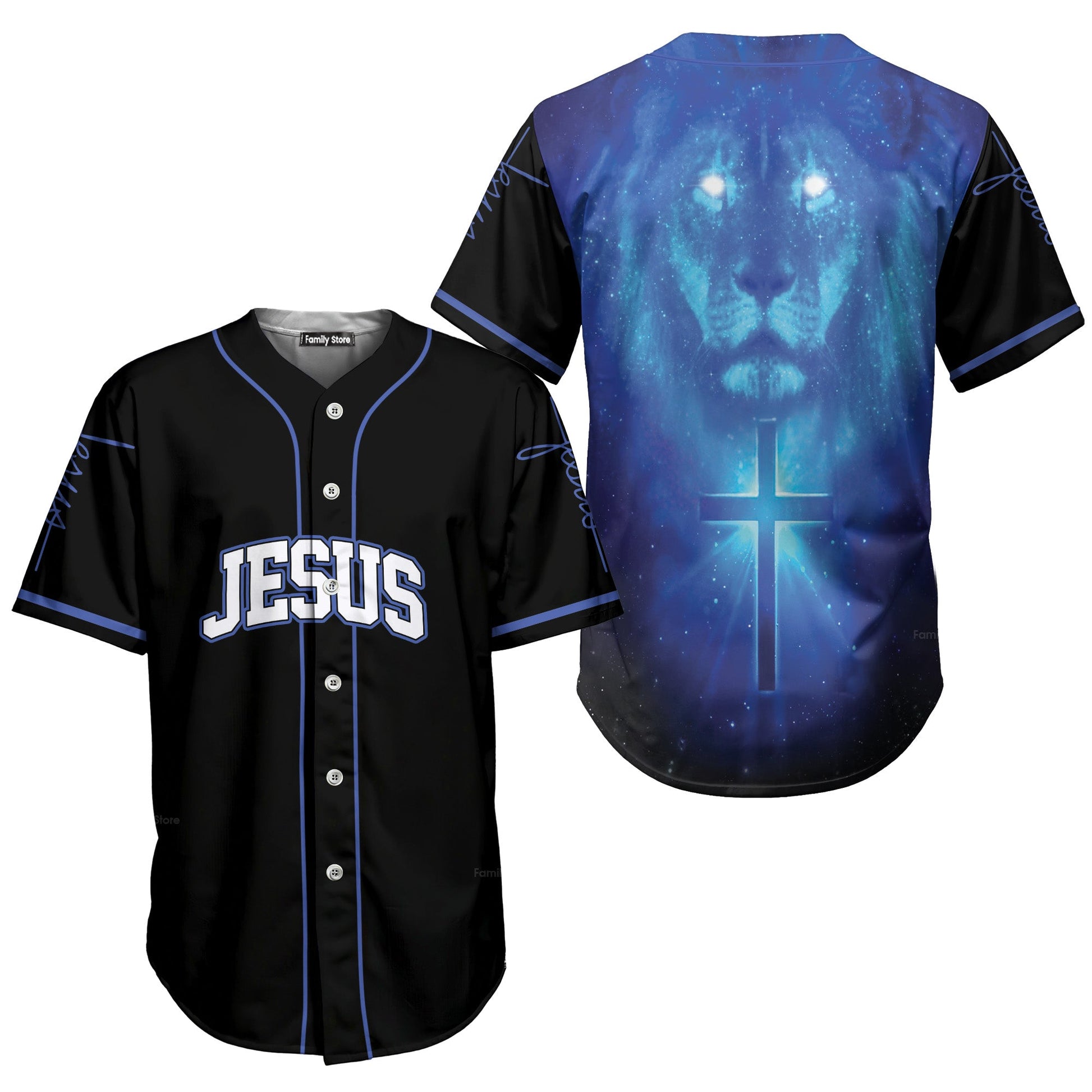 Jesus Lion on The Light - Baseball Tee for God Lover