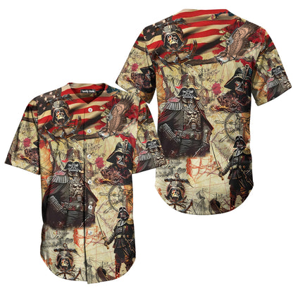 Independence Day Starwars Darth Vader Pirates Home Is Where The Anchor Drops - Baseball Jersey - Christant Gift For Him - Family Store
