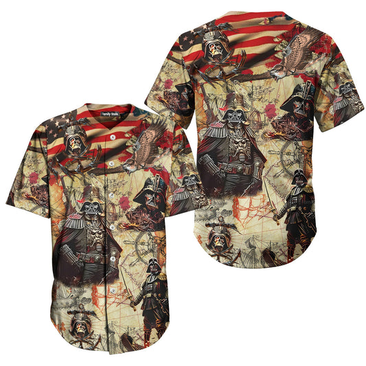 Independence Day Starwars Darth Vader Pirates Home Is Where The Anchor Drops - Baseball Jersey - Christant Gift For Him - Family Store