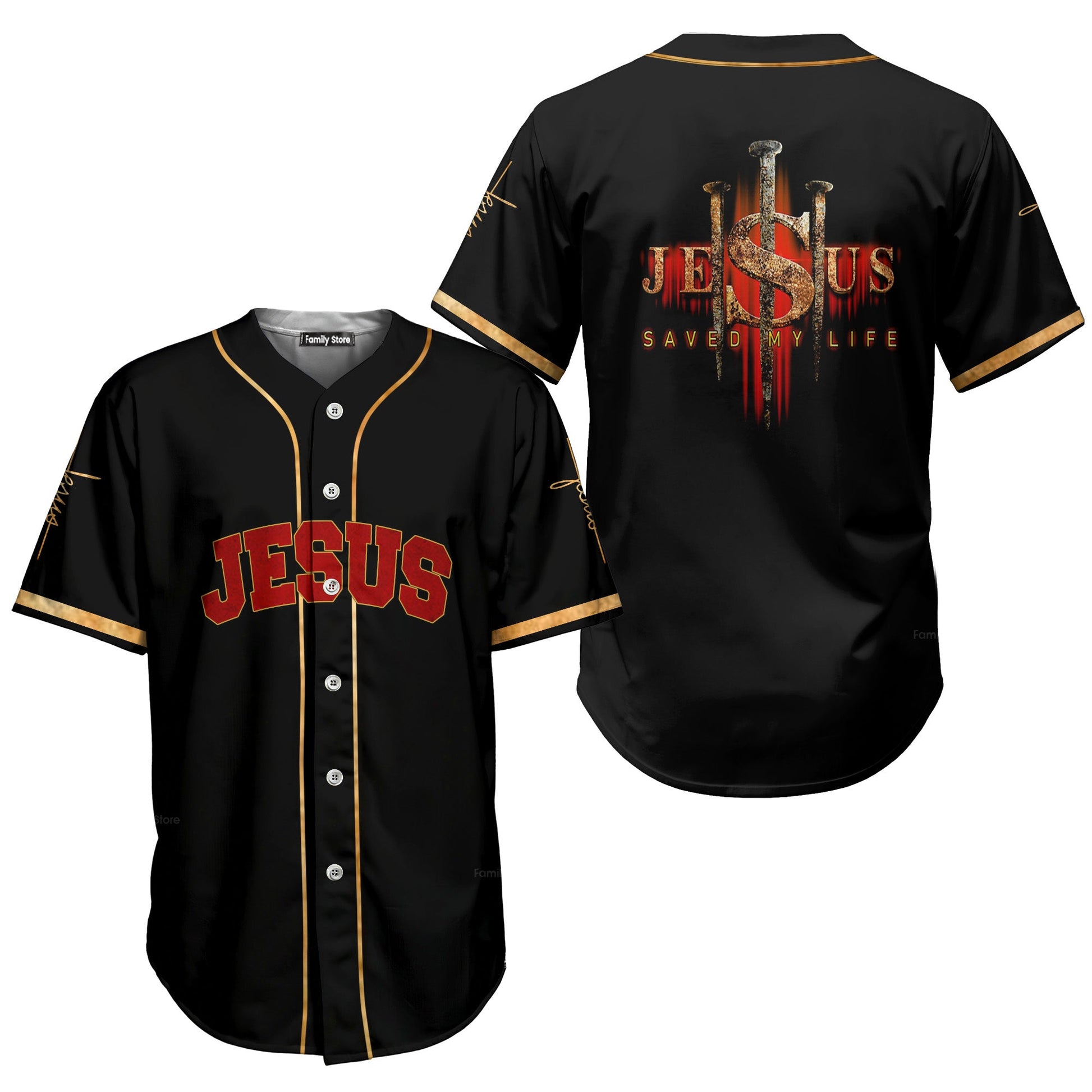 Jesus Baseball Tee Jersey Shirt