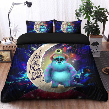 Monster Inc Sully And Mike Love You To The Moon Galaxy Bedding Set