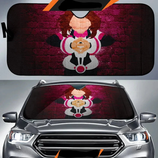 My Hero Academia Car Sun Shade Ochaco No Face On Wall Winshield Sun Shade Pink