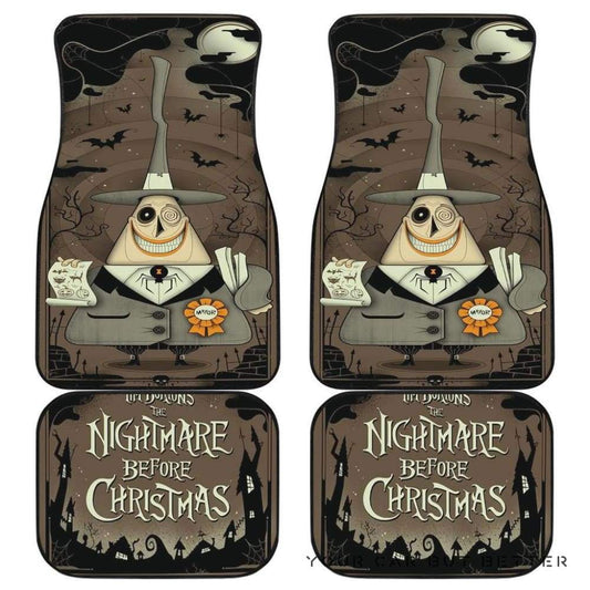 TNBC Car Mats Nightmare Before Christmas Mayor Graphic Car Floor Mats Brown