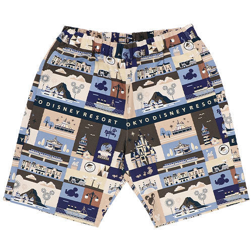 DN Shorts Tokyo DN Resort Pattern Beach Shorts Blue