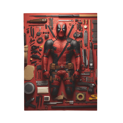 Deadpool Blanket Deapool Suit Gear And Tool Blanket Red