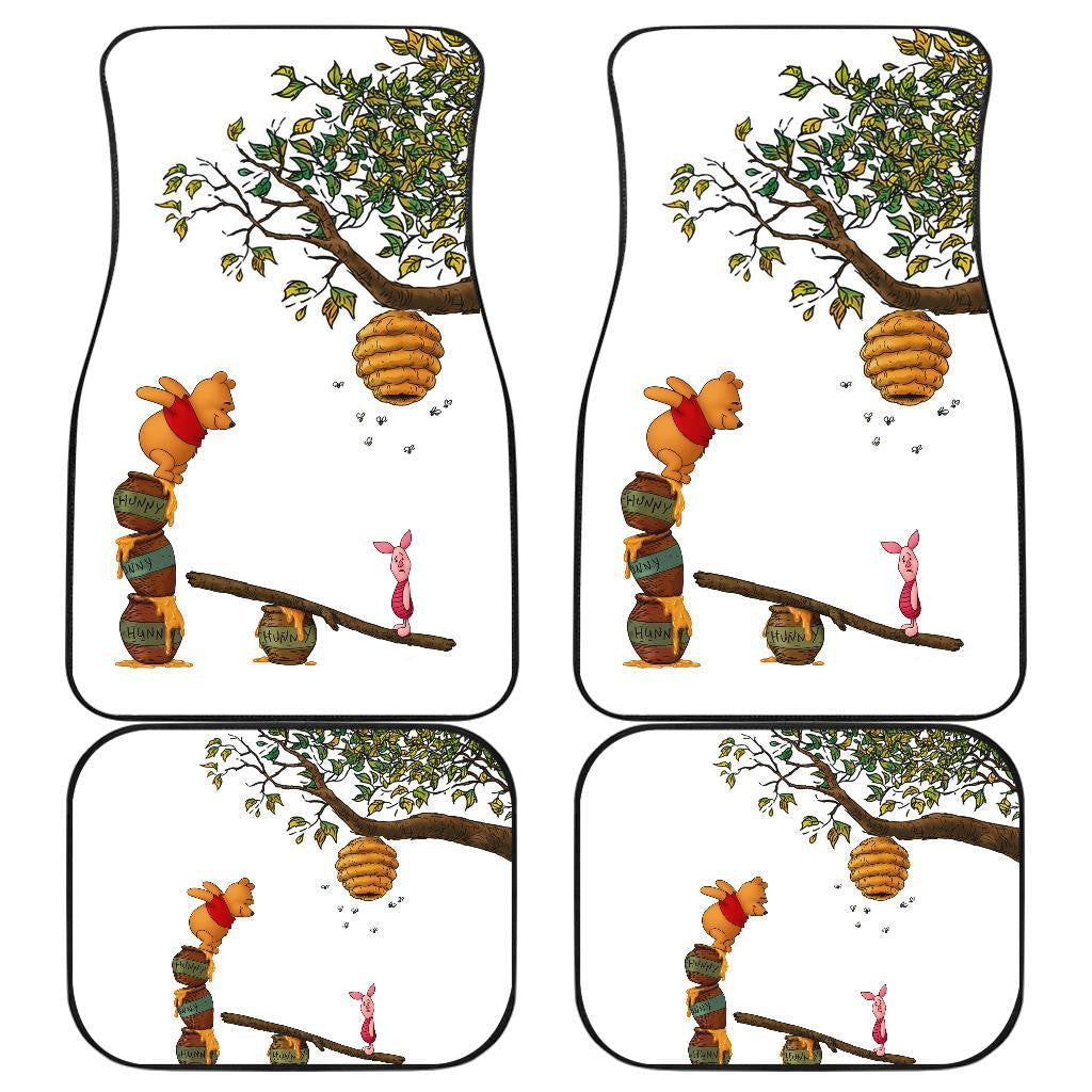 WTP Car Mats Pooh And Piglet Honey Tree Car Floor Mats Colorful