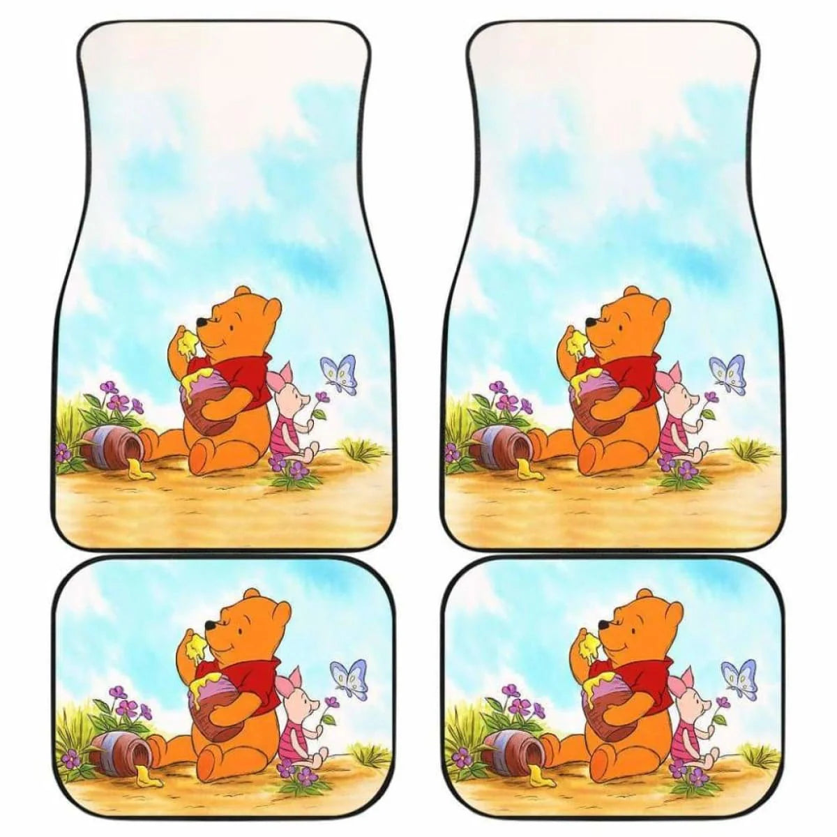 WTP Car Mats WTP With Piglet With Honey Jar Car Floor Mats Colorful