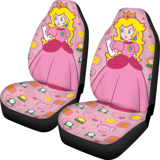 Mario Car Seat Covers Peach Princess Girl Rules Seat Covers Pink