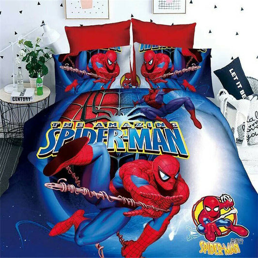 Spiderman Bedding Set MV The Amazing Spiderman Graphic Duvet Covers Blue Red Unique Gift