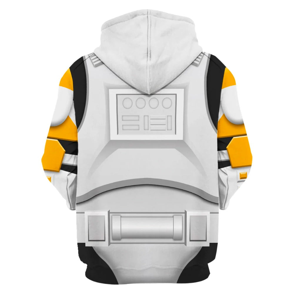 SW Hoodie Clone Trooper 212th Attack Battalion SW Cosplay T-shirt Sweatshirt White Orange Unisex Adults