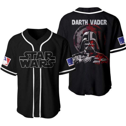 Star Wars Jersey Star Wars Darth Vader Character Graphic Galactic Empire Symbol Red Black Jersey Shirt Star Wars Baseball Jersey