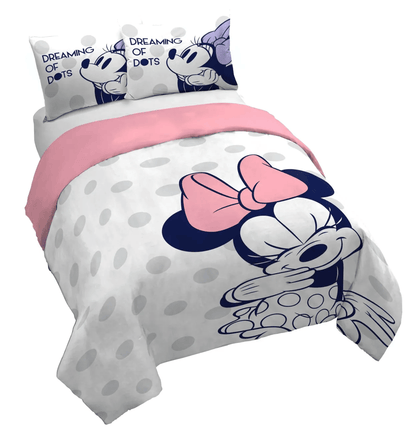 Minnie Bedding Set DN Minnie Dreaming Of Dots Duvet Covers White Gray Unique Gift