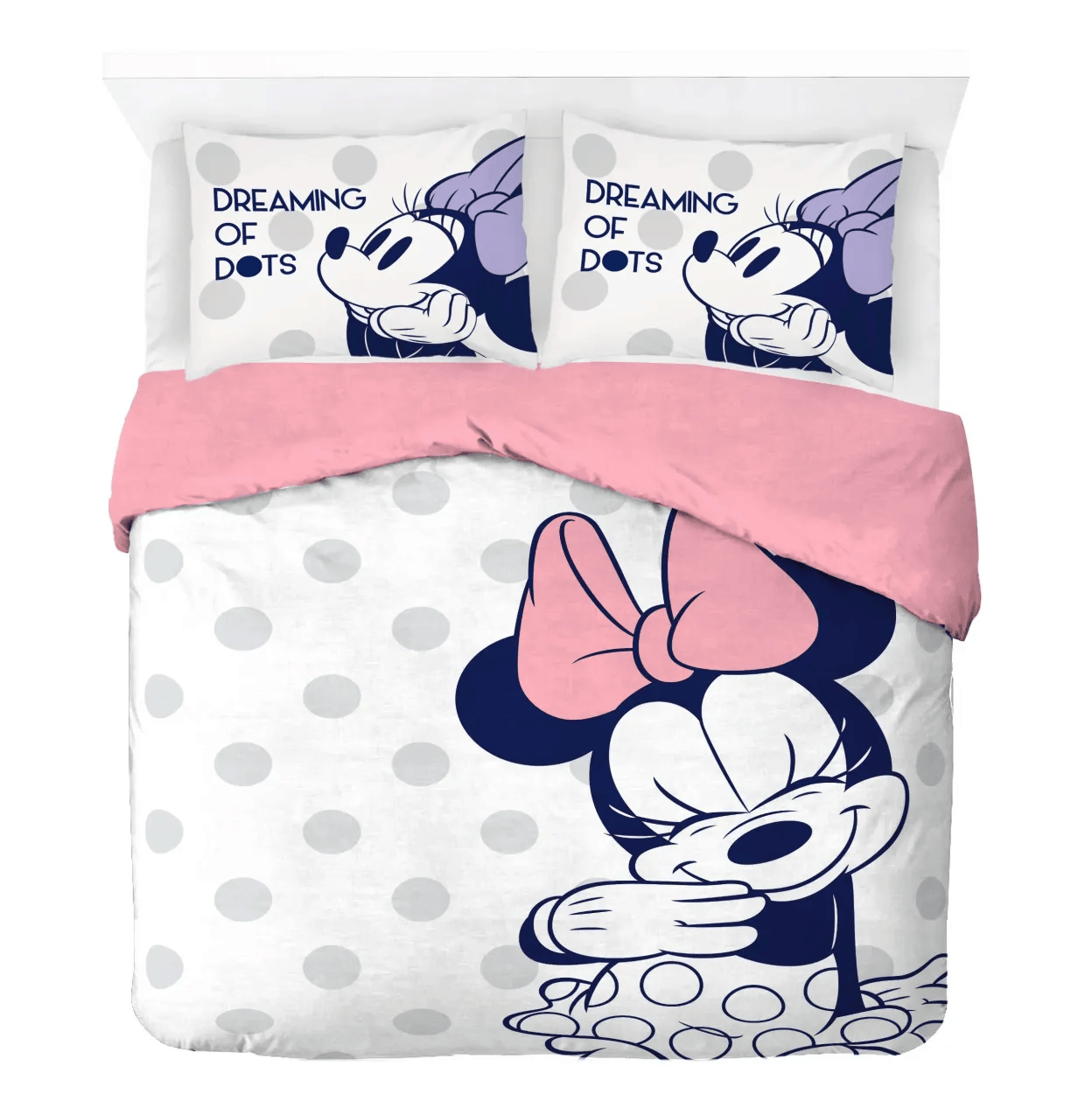 Minnie Bedding Set DN Minnie Dreaming Of Dots Duvet Covers White Gray Unique Gift