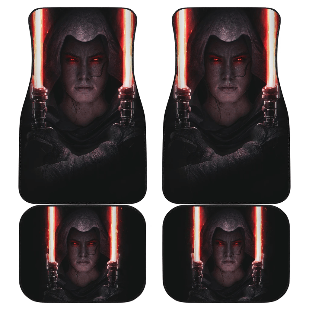 SW Car Mats SW Rey Darkside Lightsaber Car Floor Mats Black Red