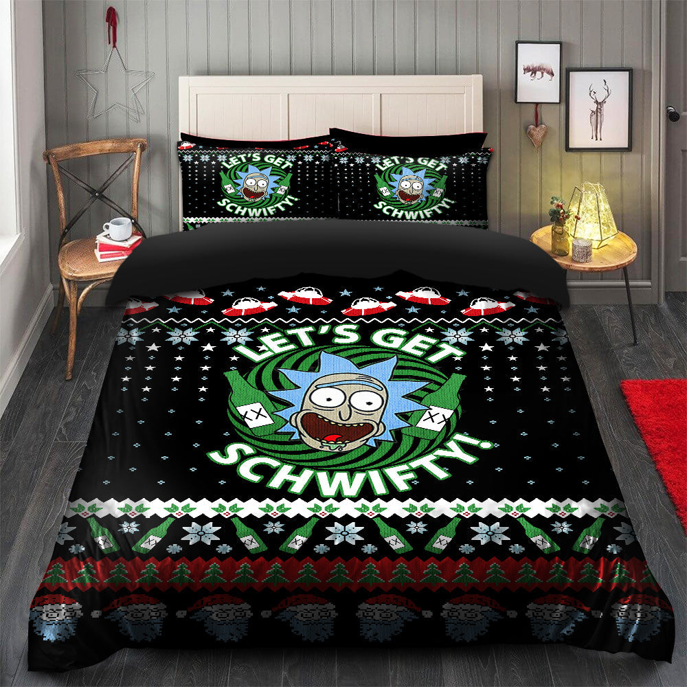 Rick And Morty Christmas Bedding Set