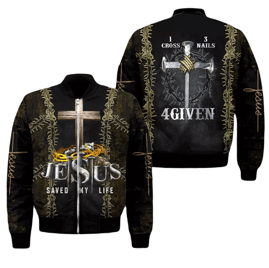 Jesus Bomber Jacket Jesus Save My Life Bomber Black Unisex