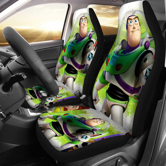 Toy Story Car Seat Covers Toy Story Buzz Lightyear Graphic Seat Covers White Green