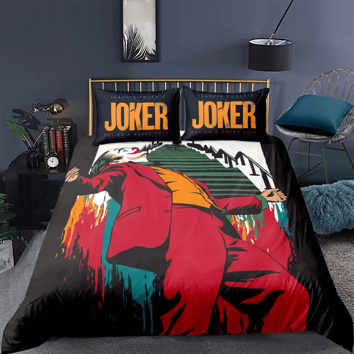 Joker Bedding Set Joker Dancing Scene Graphic Duvet Covers Colorful Unique Gift