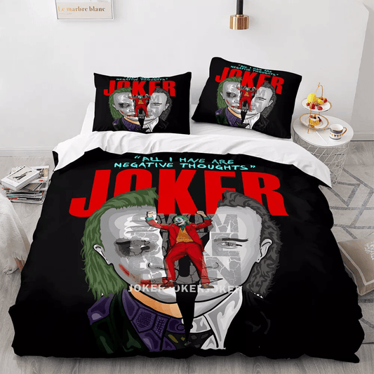 Joker Bedding Set All I Have Are Negative Thoughts Duvet Covers Black Unique Gift