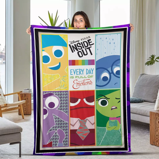 Inside Out Blanket DN Every Day Is Full Of Emotions Blanket Colorful