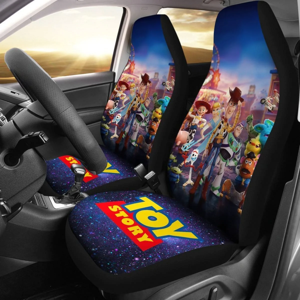 Toy Story Car Seat Covers Toy Story Squad Graphic Seat Covers Colorful