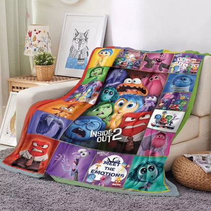 Inside Out Blanket DN Inside Out Meet The Emotions Blanket Colorful