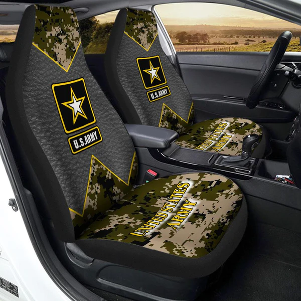 Veteran Car Seat Covers US Army Leather Camoflage Pattern Seat Covers ...