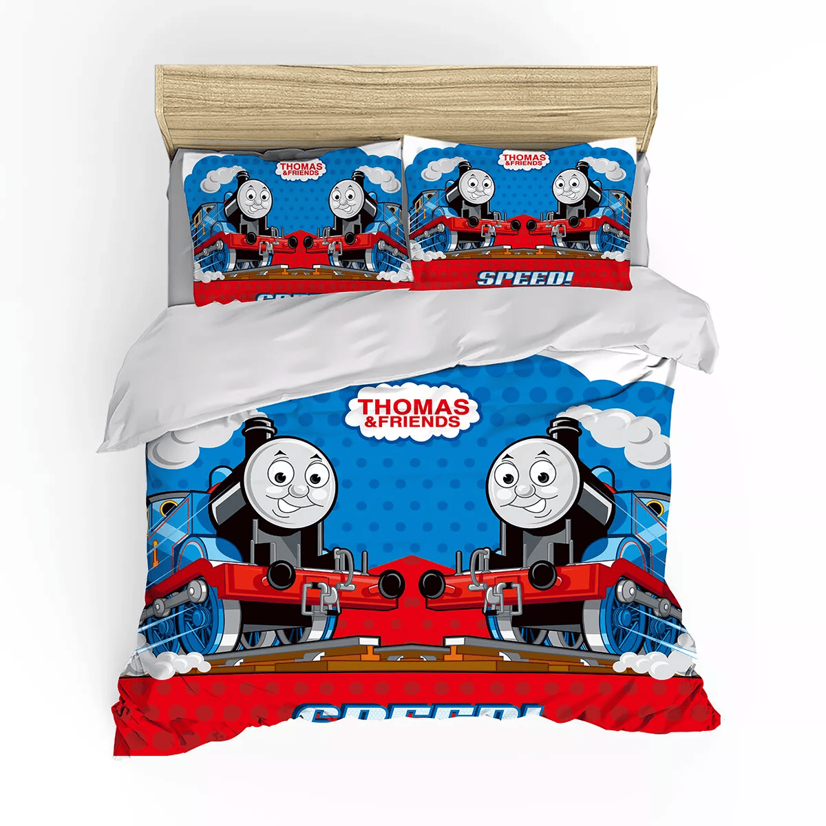 Thomas Train Bedding Set Thomas Train Speed Graphic Duvet Covers Red Blue Unique Gift