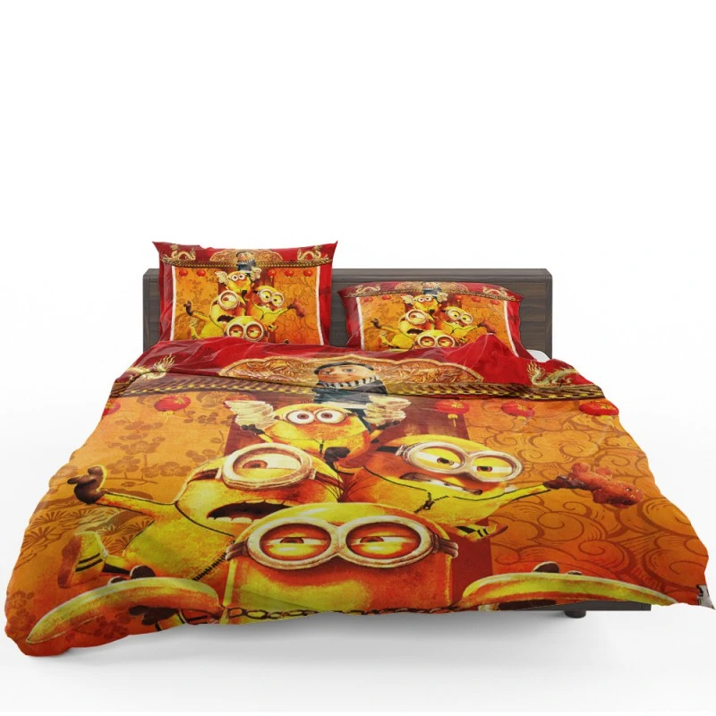 Minions Bedding Set Minions The Rise Of Gru Poster Duvet Covers Orange Unique Gift