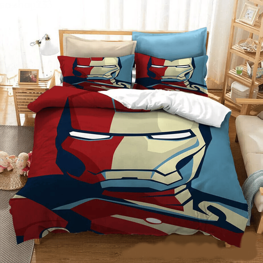 Iron Man Bedding Set MV Iron Man Avengers Retro Style Duvet Covers Red Blue Unique Gift