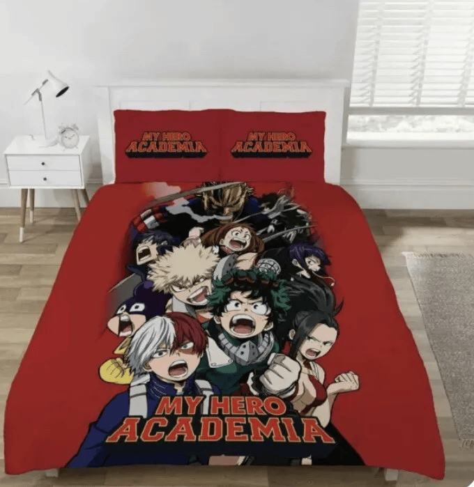 My Hero Academia Bedding Set My Hero Academia All Characters Duvet Covers Red Unique Gift