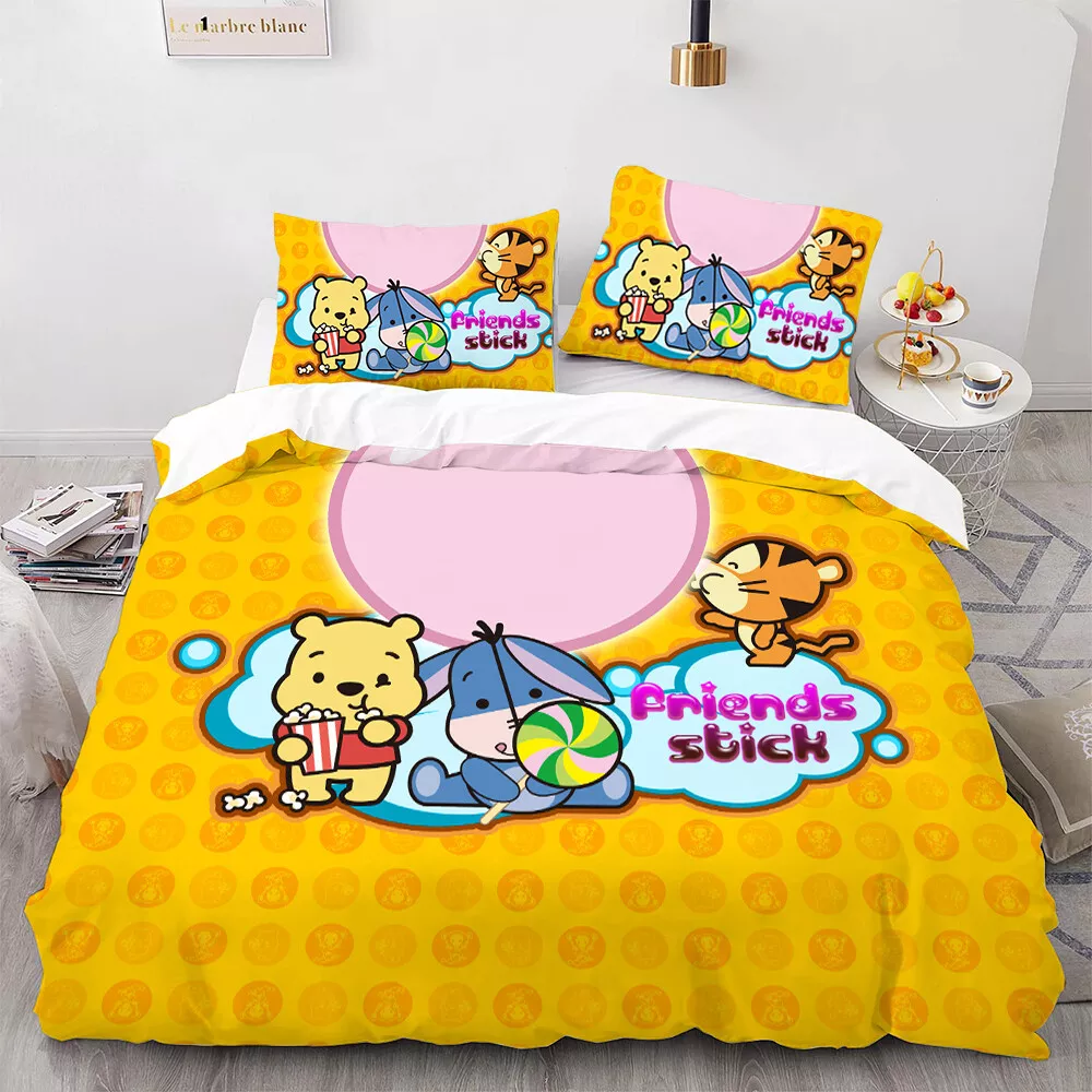 WTP Bedding Set DN Chibi WTP Friends Stick Duvet Covers Yellow Unique Gift