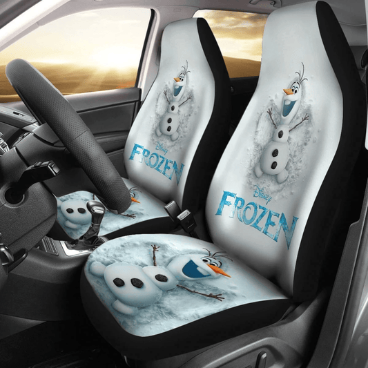 Frozen Car Seat Covers Cute Frozen Olaf On Snow Seat Covers White