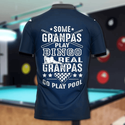 Billard Polo Shirt Some Grandpas Play Bingo Boys Polo Shirts Blue