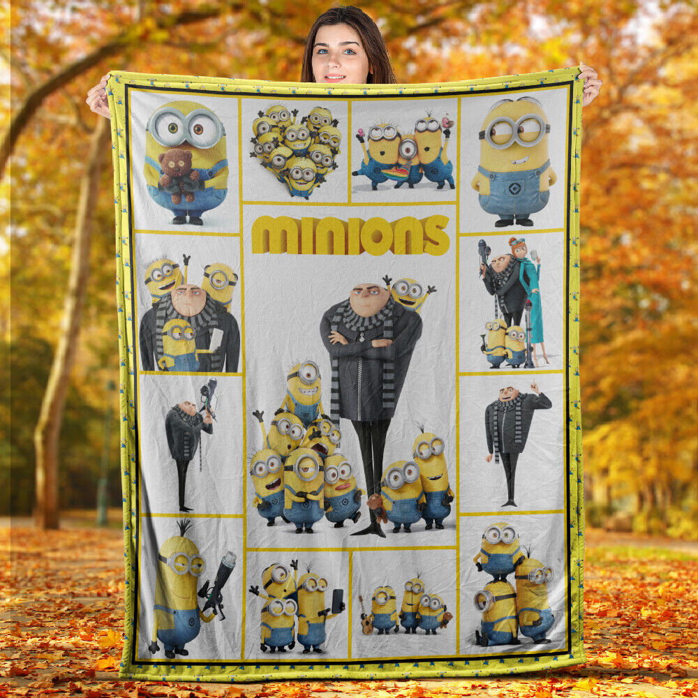 Minions Blanket Despicable Me Gru Master And His Minions Blanket Yellow White