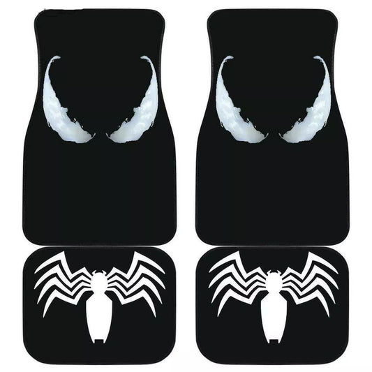 Venom Car Mats Venom Eyes And Symbol Car Floor Mats Black White