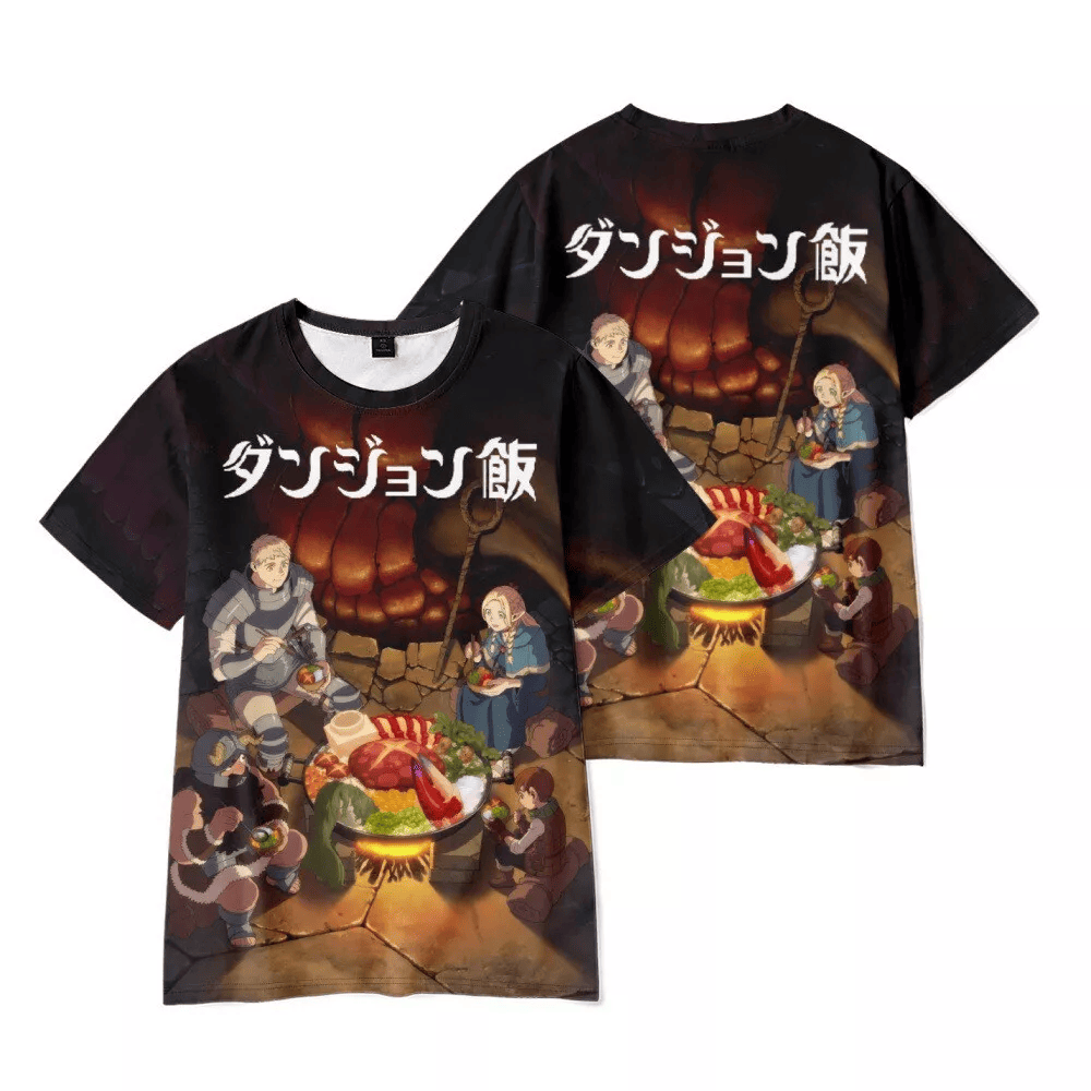 Delicious In Dungeon T-shirt Delicious In Dungeon Characters T-shirt Brown Unisex