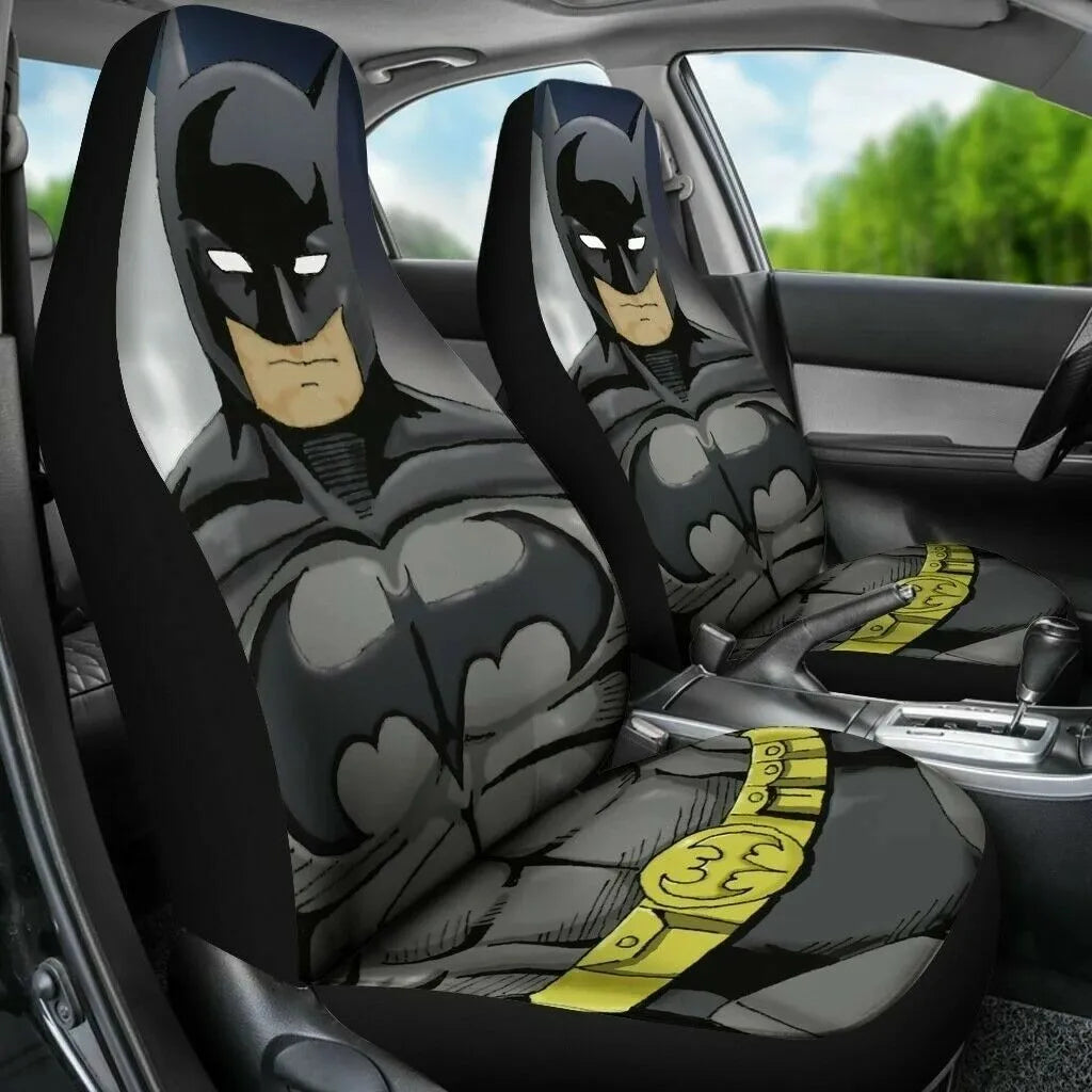 Batman Car Seat Covers DC Batman Superhero Suit Graphic Seat Covers Black