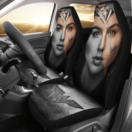 Wonder Woman Car Seat Covers Wonder Woman Superheroes Graphic Seat Covers Gray