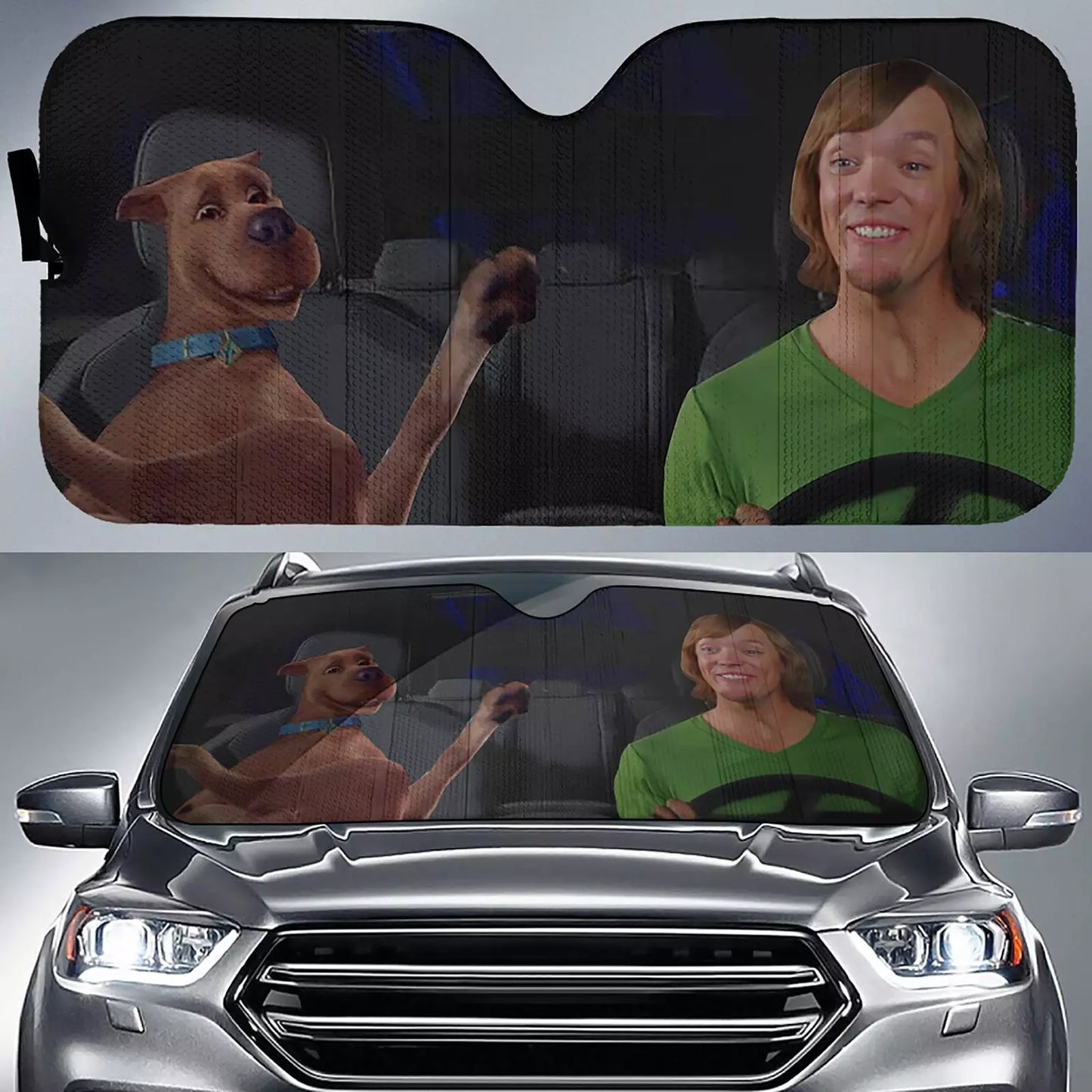 Scooby Doo Car Sun Shade Scooby Doo And Shaggy Winshield Sun Shade Black